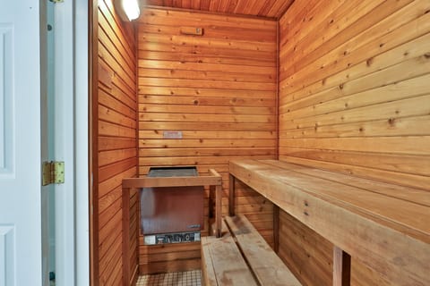 Use the private cedar sauna without leaving the condo.
