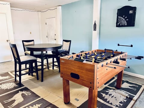 Game Room with Foosball, Darts, Card Table