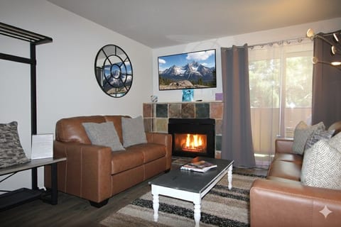 Sofa bed, Netflix and Hulu, gas fireplace, private balcony with gas grill.