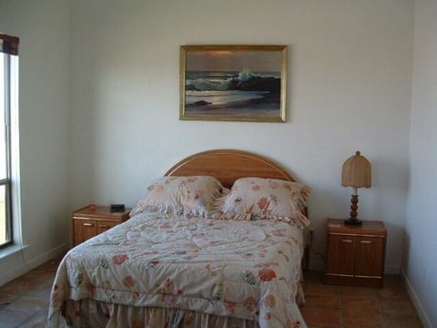 Master Bedroom first floor with Beachy Decor