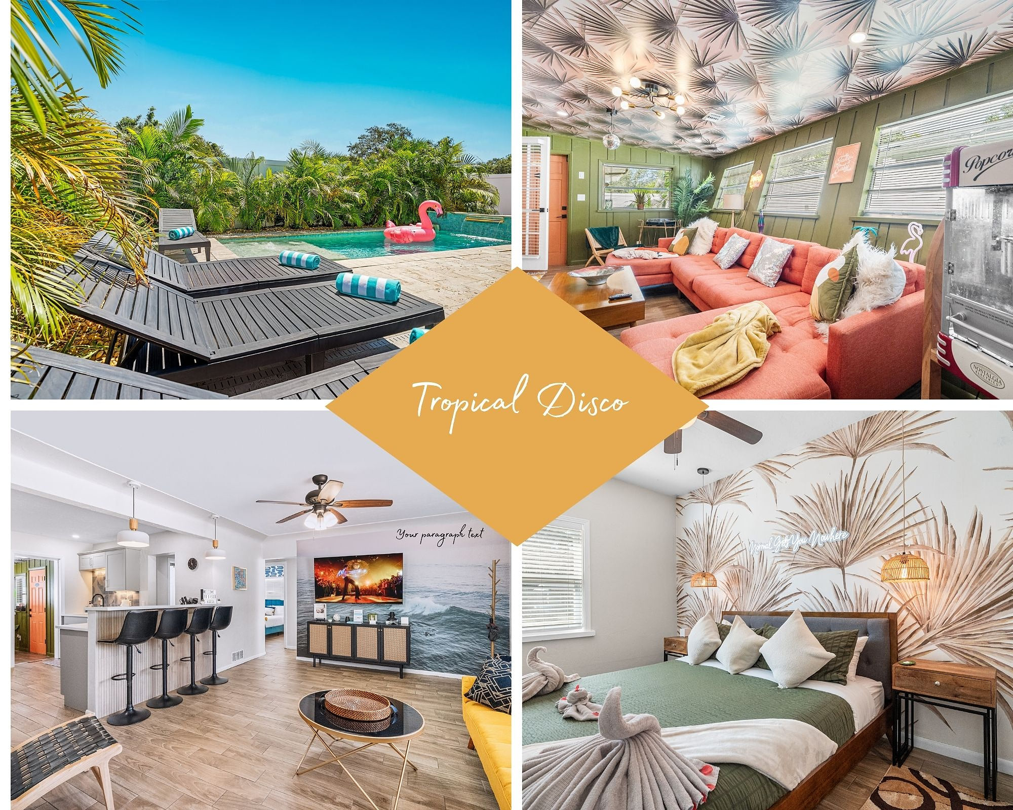 Tropical Disco | Pool & Fire Pit | St Pete Beach