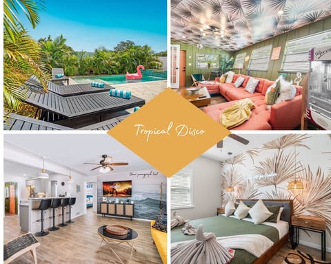 Tropical retreat with private pool, bold interiors, and stylish bedrooms