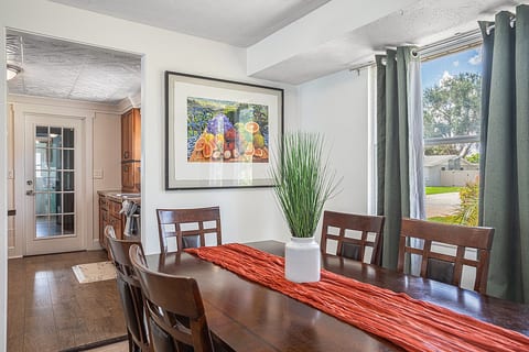 Wood dining table
