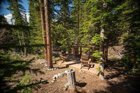 Relax on the overlook deck down by the creek!