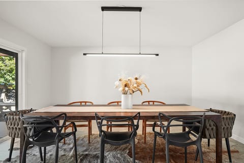 The dining room offers ample seating for group meals, celebrations, and memorable evenings spent together over great food and wine.