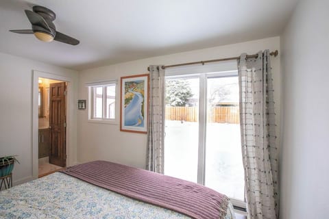 This west facing bedroom suite has mountain views from every window.
