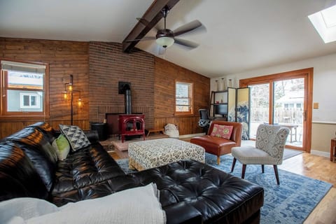 Great room from SE corner, showing sky light