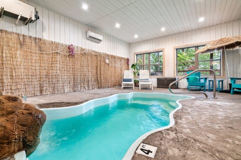 The Bear and Buck Luxury Cabin Indoor Pool Theater