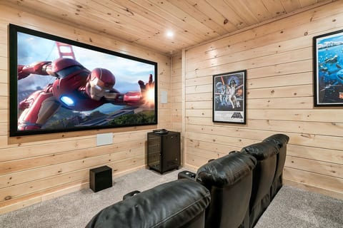 The Bear and Buck Luxury Cabin Indoor Pool Theater