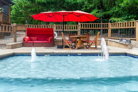 Hochatown Cabin Private Pool Hot Tub Game Room