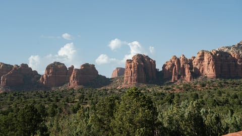 Breathtaking red rock views under wide open desert skies