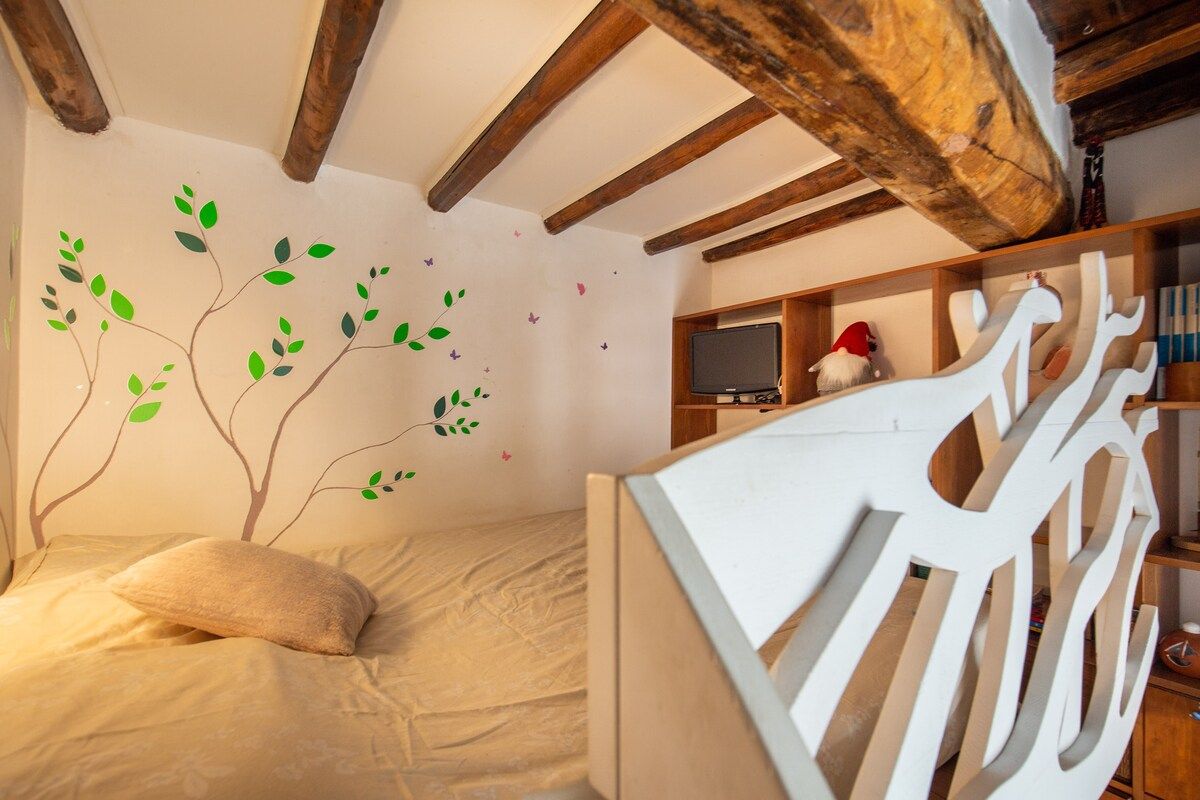 One more double bed on the mezzanine