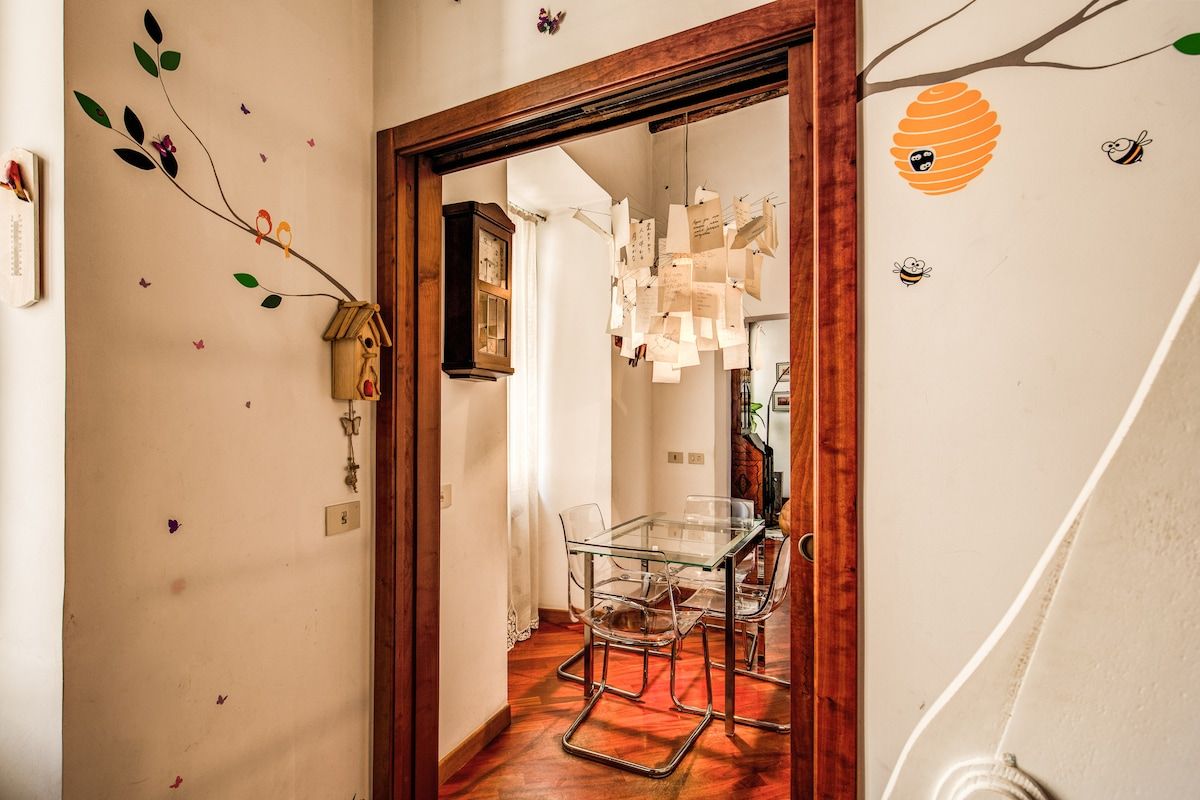 There is a sliding door retractable