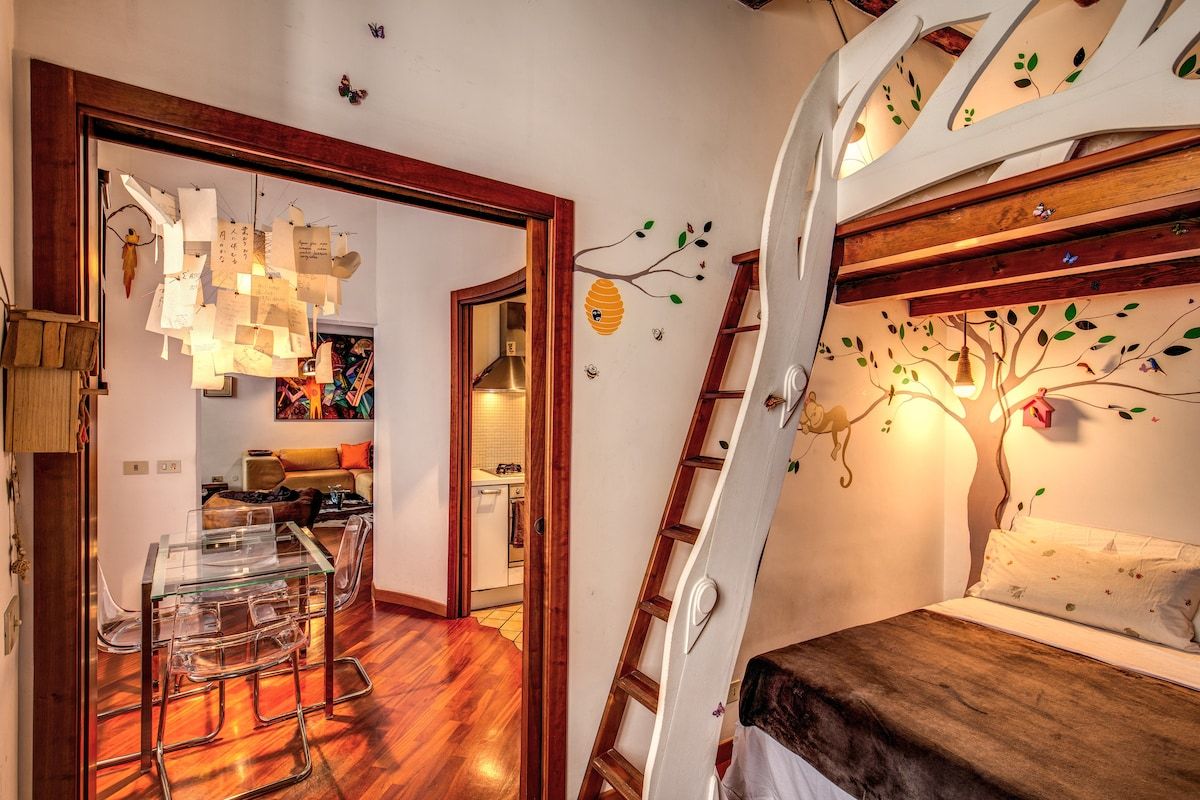There is a sliding door retractable