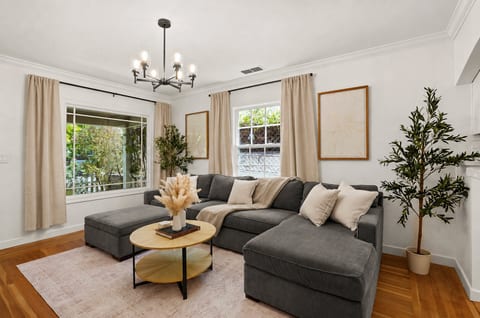 Bright open living room made for relaxing together
