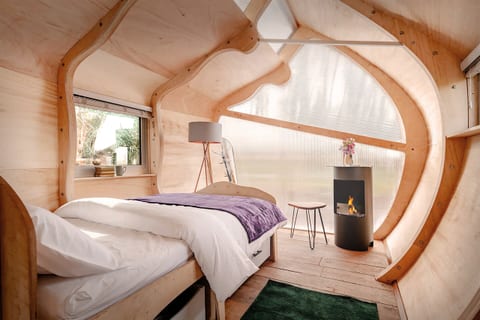 Monocoque Cabin · Off-Grid Canal Stay, Shropshire