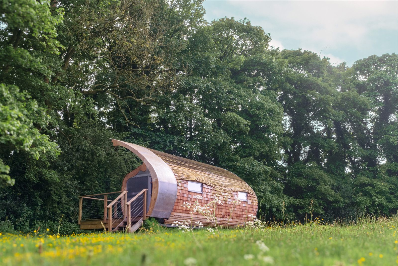 Monocoque Cabin · Off-Grid Canal Stay, Shropshire