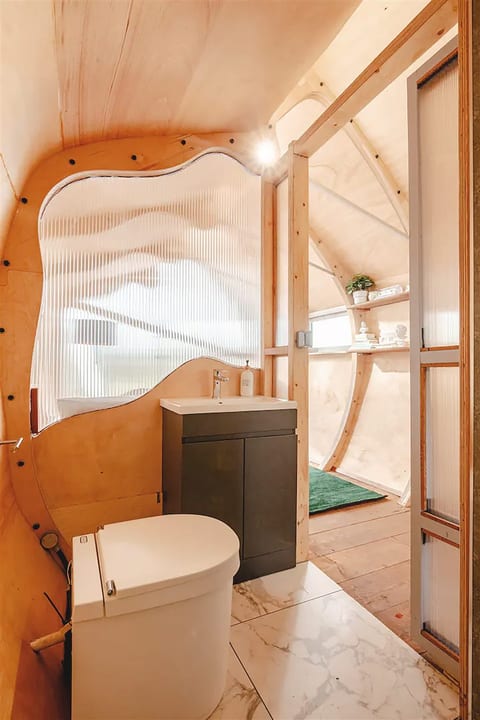 Monocoque Cabin · Off-Grid Canal Stay, Shropshire