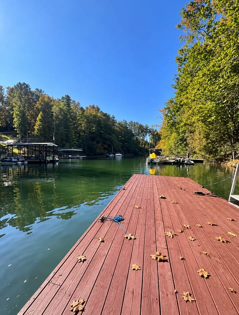 Enjoy direct access to Watauga Lake from our private guest dock—perfect for swimming, fishing, floating, or simply taking in the peaceful cove and beautiful mountain surroundings.