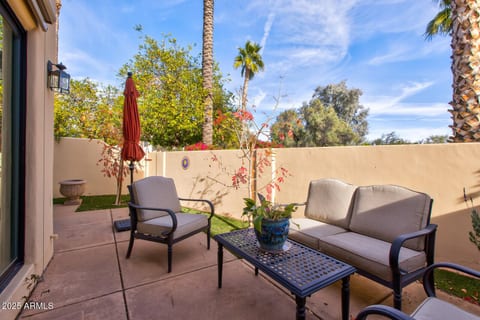 Back patio courtyard view