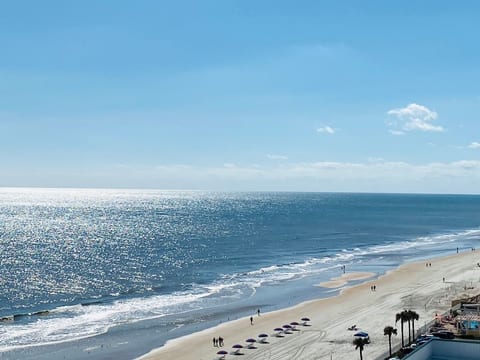 Spectacular view of the south side beach from this 12th floor condo.