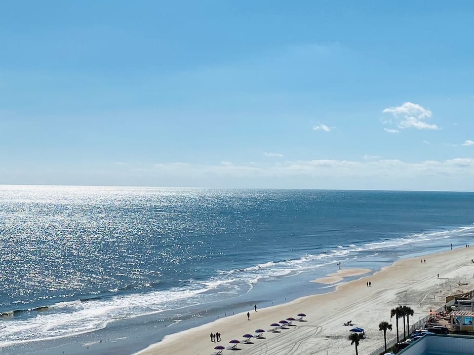 Spectacular view of the south side beach from this 12th floor condo.