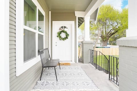 Step out onto our inviting outdoor patio at our Airbnb, a perfect space for enjoying the great outdoors. Bask in the sunshine or savor al fresco meals in a charming setting.