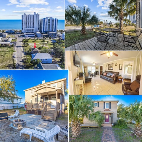 Cozy beach getaway with patio, fire pit, and easy walk to the shore