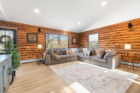 #43- Modern Luxury Log Cabin Retreat | Fire Pit