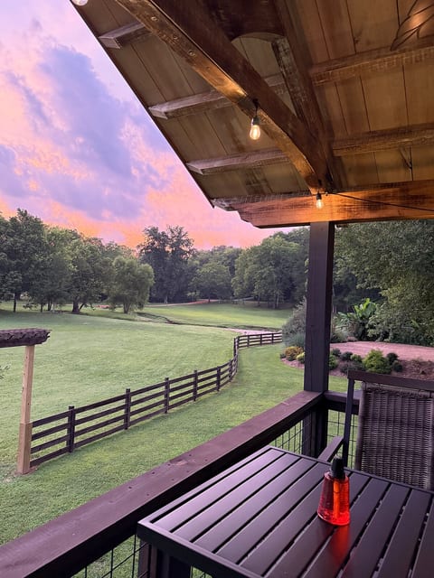 Evening on private balcony