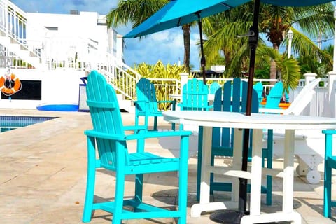 Pool seating area