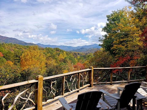 Fall view of Tusquittee Valley from deck