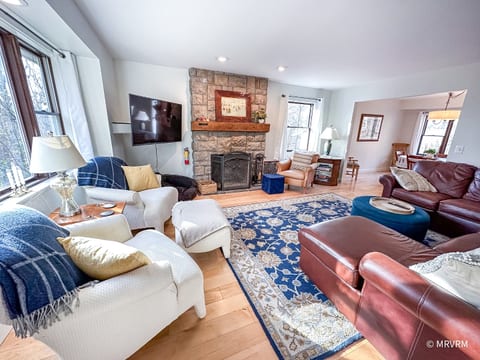 Living room with fireplace