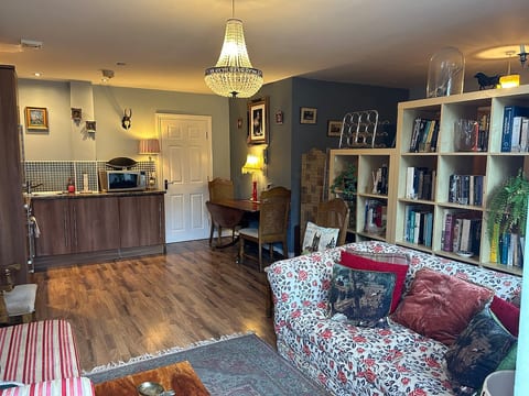 Beautiful town centre apartment with river terrace