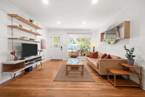 Cozy living room with natural light