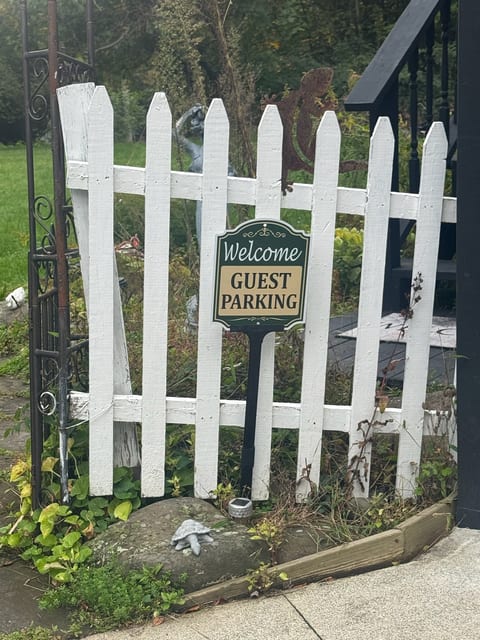 Charming guest parking with a warm welcome and cottage-style curb appeal
