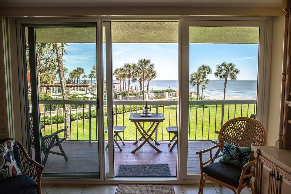 Balcony toward ocean