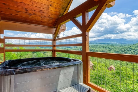 View from hot tub on upper deck