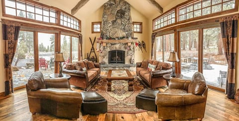 The Great Room to the left View Northstar mountain to right golf course/ yard