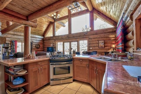Beautiful Log Home on 6 acres with creek image 1