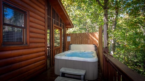 secluded private Hot tub with elevated view