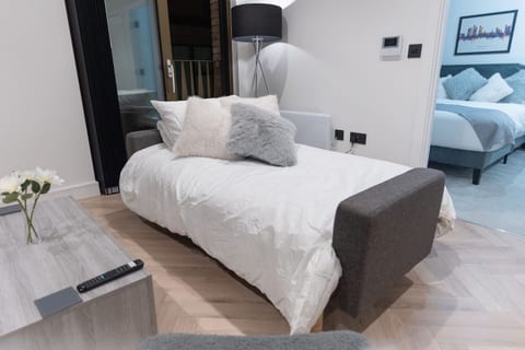 Double Sofabed, with a premium mattress topper.
