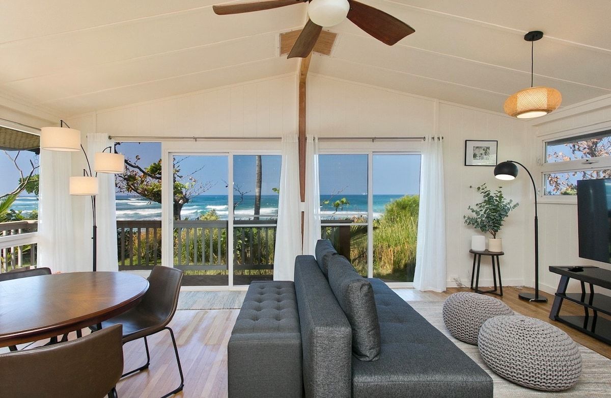 Oceanfront 5BR on Laniakea Beach | 30-Day Min