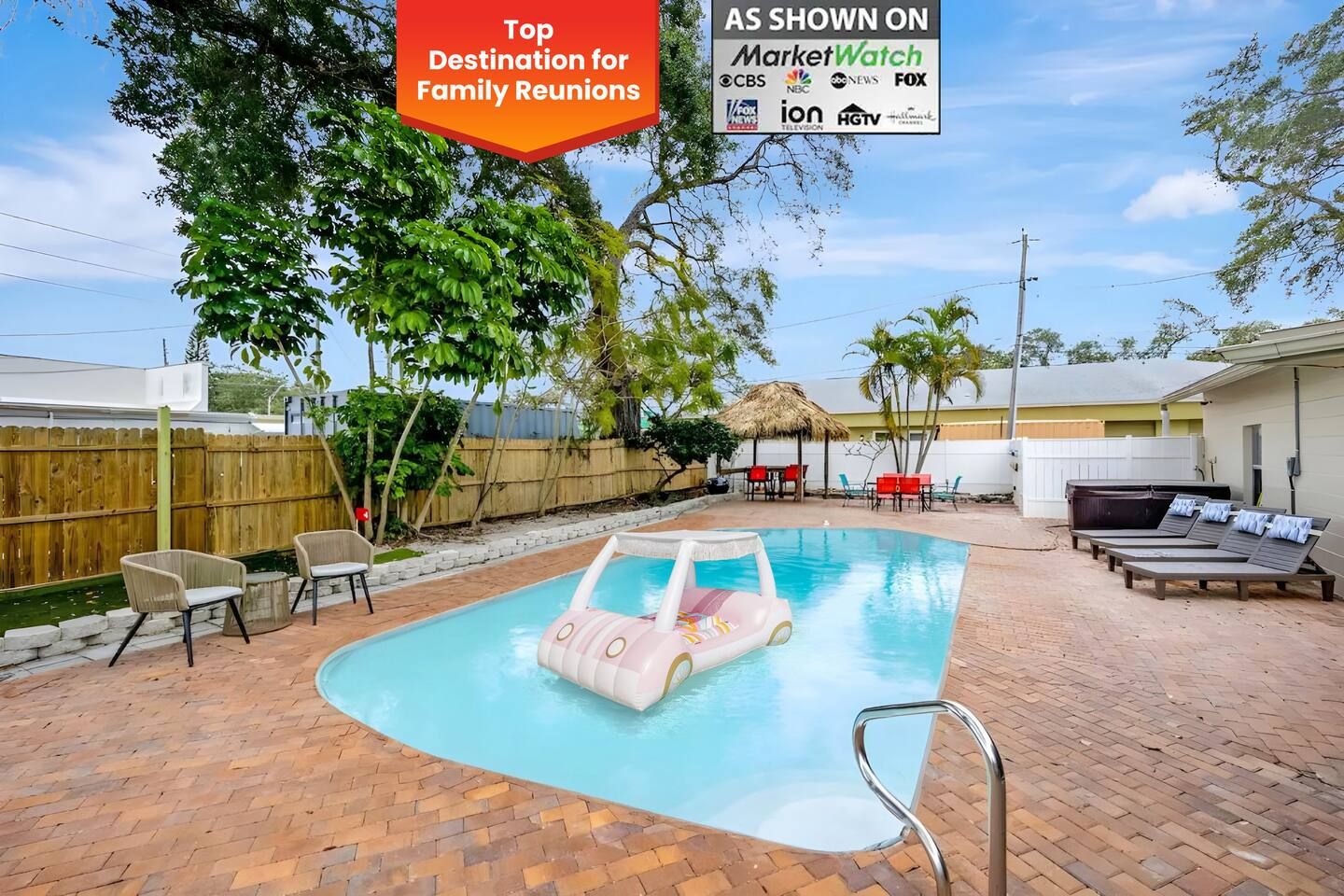 2 Homes - 4 MN to Madiera BCH - Hottub - HTD Pool