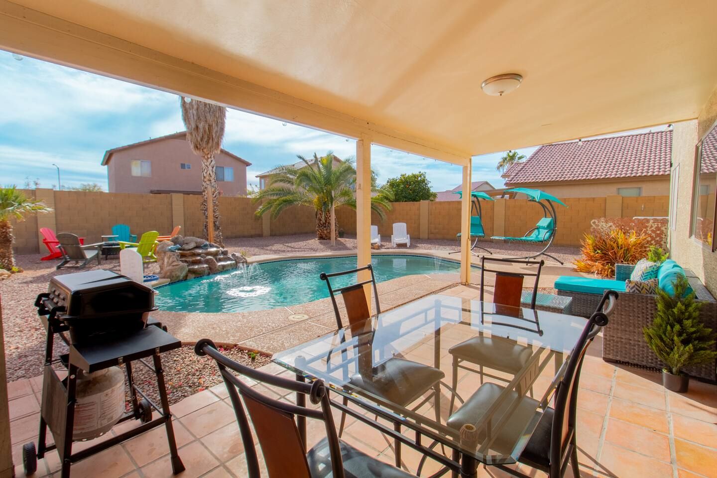 Heated Pool King Bed Firepit Work Station