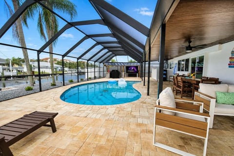 Spend sunny days by the private pool, whether you’re cooling off, floating around,