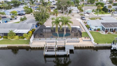 From above, this home shows off its private, scenic setting, made for relaxing days and unforgettable moments.