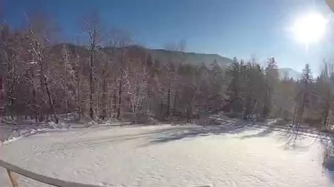 View of the mountains after a recent snowfall.