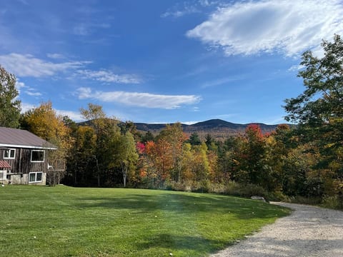 Panoramic view of the mountains in autumn