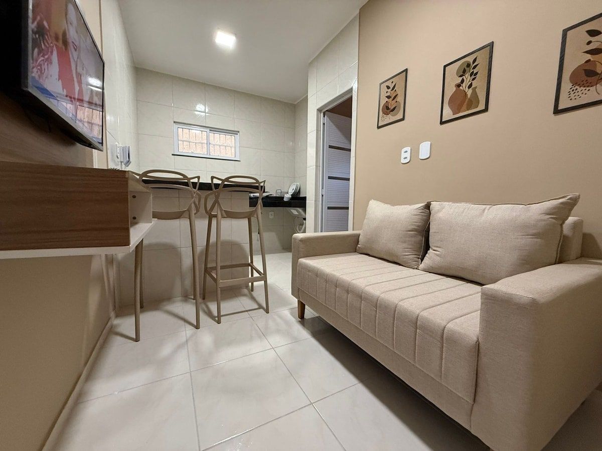 Apt completo Próximo a beira mar | climatizado 08B